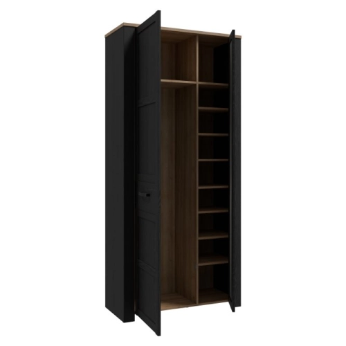 Szafa ubraniowa L Dąb Riviera / Dąb Cabezone